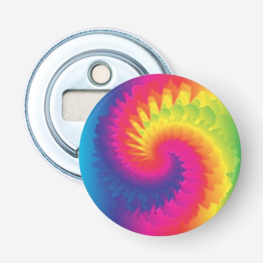 Cool Rainbow Tie Dye Button Flesopener (Voorkant)