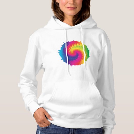 Cool Rainbow Tie Dye Hoodie (Voorkant)