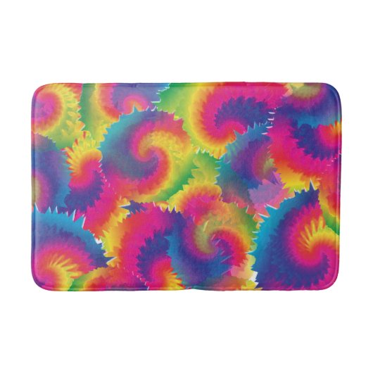 Cool Rainbow Tie Dye Patroon Badmat (Voorkant)