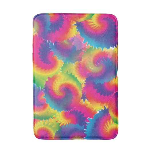 Cool Rainbow Tie Dye Patroon Badmat (Voorkant Verticaal)