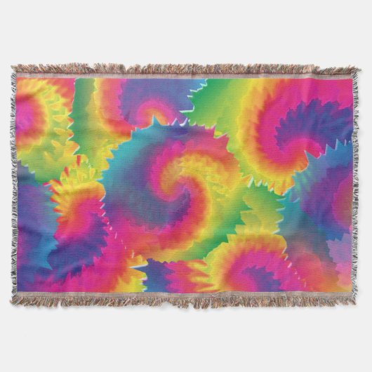 Cool Rainbow Tie Dye Patroon Deken (Voorkant)
