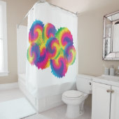 Cool Rainbow Tie Dye Patroon Douchegordijn (In situ)