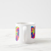 Cool Rainbow Tie Dye Patroon Espresso Kop (Achterkant)