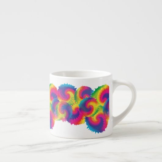 Cool Rainbow Tie Dye Patroon Espresso Kop (Rechts)