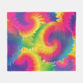 Cool Rainbow Tie Dye Patroon Fleece Deken (Voorkant (Horizontaal))