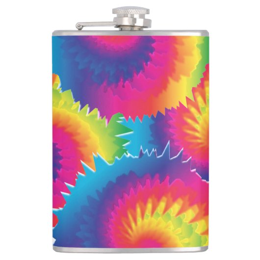 Cool Rainbow Tie Dye Patroon Heupfles (Voorkant)