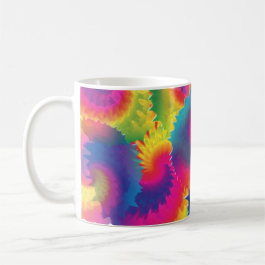 Cool Rainbow Tie Dye Patroon Koffiemok (Links)