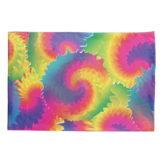 Cool Rainbow Tie Dye Patroon Kussensloop (Achterkant)