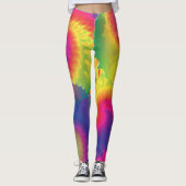 Cool Rainbow Tie Dye Patroon Leggings (Voorkant)