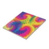 Cool Rainbow Tie Dye Patroon Tegeltje (Zijkant)