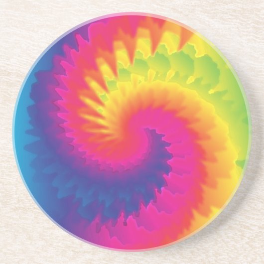 Cool Rainbow Tie Dye Patroon Zandsteen Onderzetter (Voorkant)