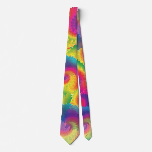 Cool Rainbow Tie Dye Pattern Stropdas (Voorkant)