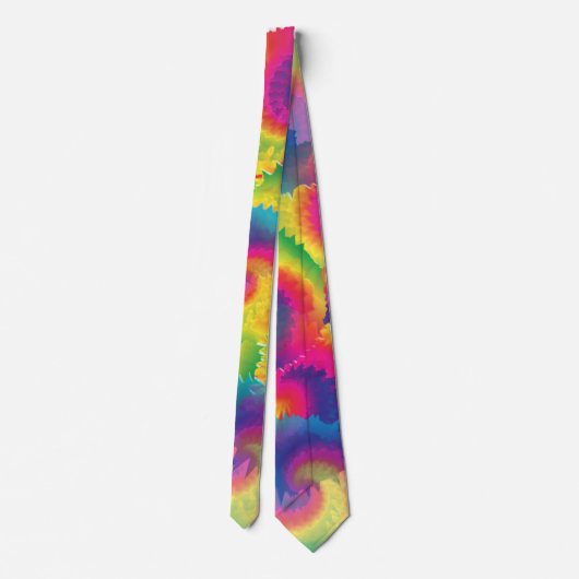 Cool Rainbow Tie Dye Pattern Stropdas (Achterkant)