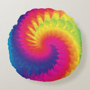 Cool Rainbow Tie Dye Rond Kussen