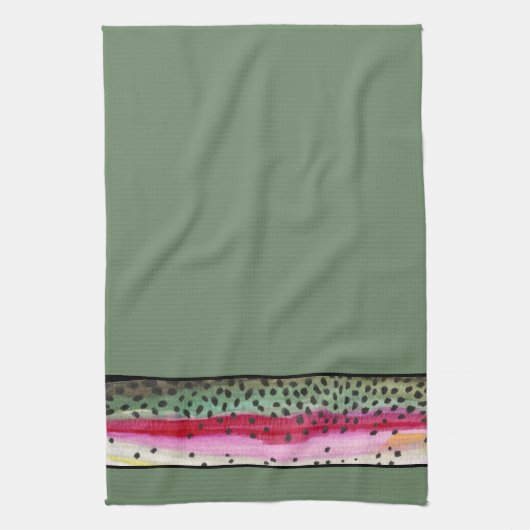 Cool Rainbow Trout Skin Fisherman's Theedoek (Verticaal)