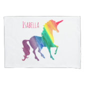 Cool Rainbow Waterverf Unicorn Beatiful Kinderen Kussensloop (Voorkant)