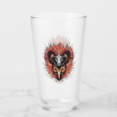 Cool Ram op vuur Zodiac Astologie ontwerp Glas (Achterkant)