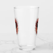 Cool Ram op vuur Zodiac Astologie ontwerp Glas (Links)