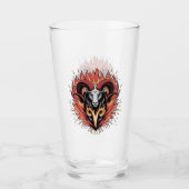 Cool Ram op vuur Zodiac Astologie ontwerp Glas (Voorkant)