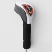 Cool Ram op vuur Zodiac Astologie ontwerp Golfheadcover (Schuin)