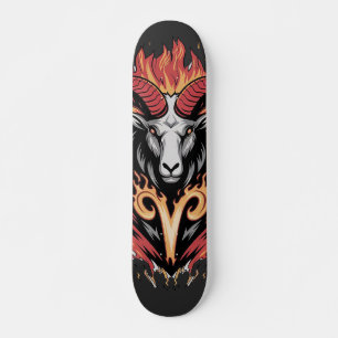 Cool Ram op vuur Zodiac Astologie ontwerp Persoonlijk Skateboard