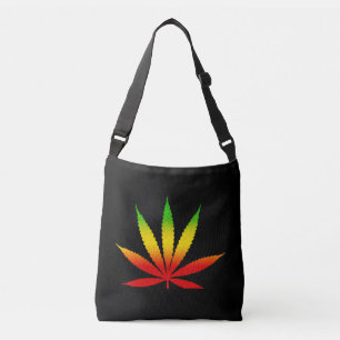 Cool Rasta Leaf Reggae Kleuren Jamaicaanse Jamaica Crossbody Tas