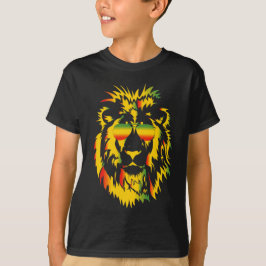 Cool Rasta Leeuw Donkere Kids T-shirt