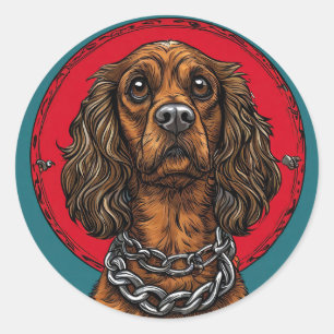 Cool raszuivere hond ronde sticker