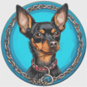 Cool raszuivere hond sticker (Voorkant)