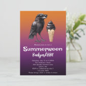 Cool Raven Black Ice Cream ZomerTussen het zomerfe Kaart (Staand voorkant)