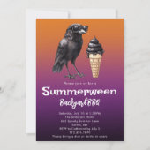 Cool Raven Black Ijs Summerween Zomerfeest Kaart (Voorkant)