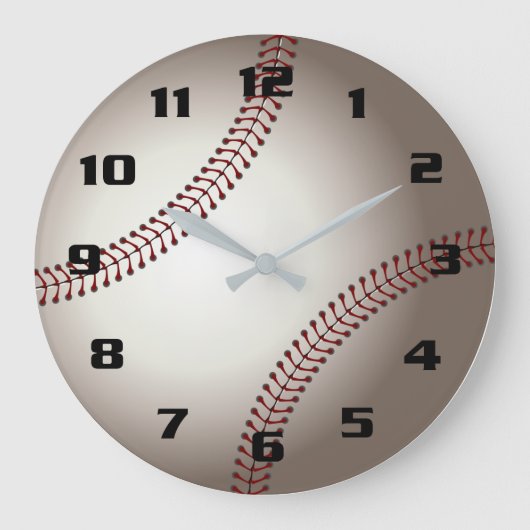Cool Realistisch Honkbal Grote Klok (Voorkant)
