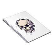 Cool ReCool Retro Pixel Art Schedel iPad Smart Cov Notitieboek (Rechterzijde)