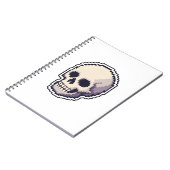 Cool ReCool Retro Pixel Art Schedel iPad Smart Cov Notitieboek (Linkerzijde)