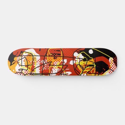 Cool Red Abstraction Persoonlijk Skateboard (Horizontaal)