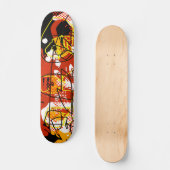 Cool Red Abstraction Persoonlijk Skateboard (Voorkant)