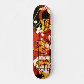 Cool Red Abstraction Persoonlijk Skateboard (Voorkant)