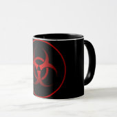 Cool Red & Black Chemical Biohazard Symbool Mok (Voorkant rechts)