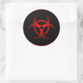 Cool Red & Black Chemical Biohazard Symbool Ronde Sticker (Tas)