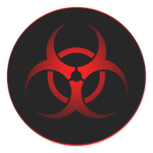 Cool Red & Black Chemical Biohazard Symbool