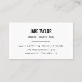 Cool Red & Black Guitar Instructor Visitekaartje (Achterkant)