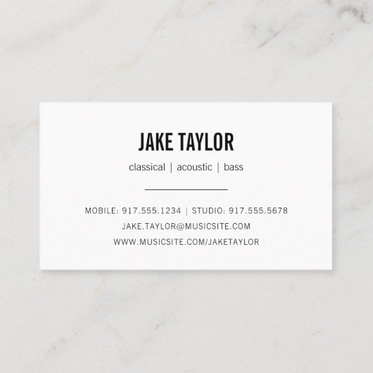 Cool Red & Black Guitar Instructor Visitekaartje (Achterkant)