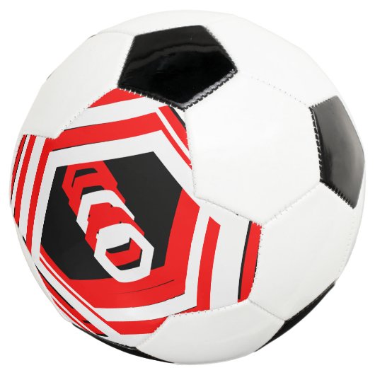 Cool Red Black White 4Darren Voetbal (Drie kwart)