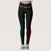 Cool Red Blue Power Thighs Work IT Gezegde Leggings (Voorkant)