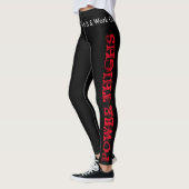 Cool Red Blue Power Thighs Work IT Gezegde Leggings (Links)