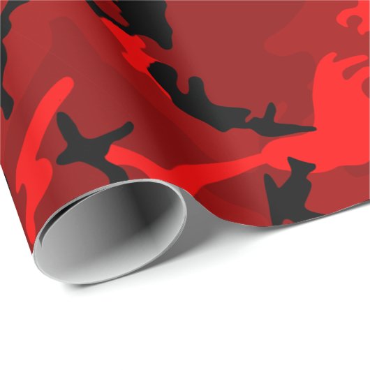Cool Red Camo Cadeaupapier (Rol Hoek)