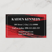 Cool Red Car Service Detailing Photo Template Visitekaartje (Achterkant)