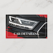 Cool Red Car Service Detailing Photo Template Visitekaartje (Voorkant)