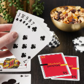 Cool Red Deck van het spelen van kaarten met naam (Insitu)