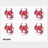 Cool red dragon stijl sticker (Vel)